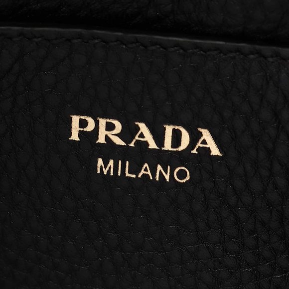 Prada Vitello Phenix Black Leather Flap Crossbody - Picture 6 of 8